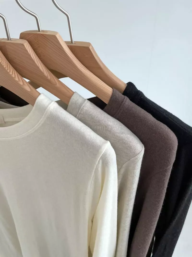 Level - Korean Women Fashion - #momslook - Angora Tee - 9