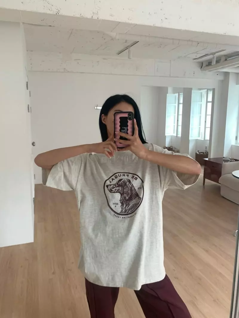 Level - Korean Women Fashion - #momslook - Hound Tee - 5