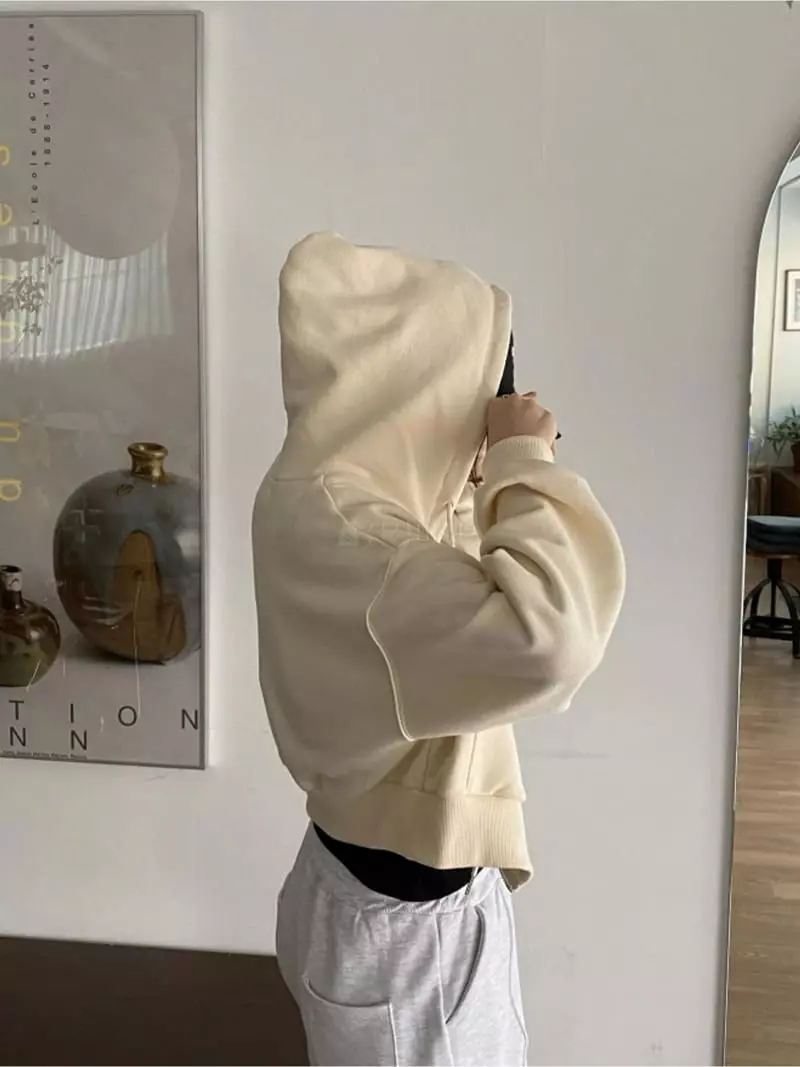 Level - Korean Women Fashion - #restrostyle - Bibi Crop Hoody