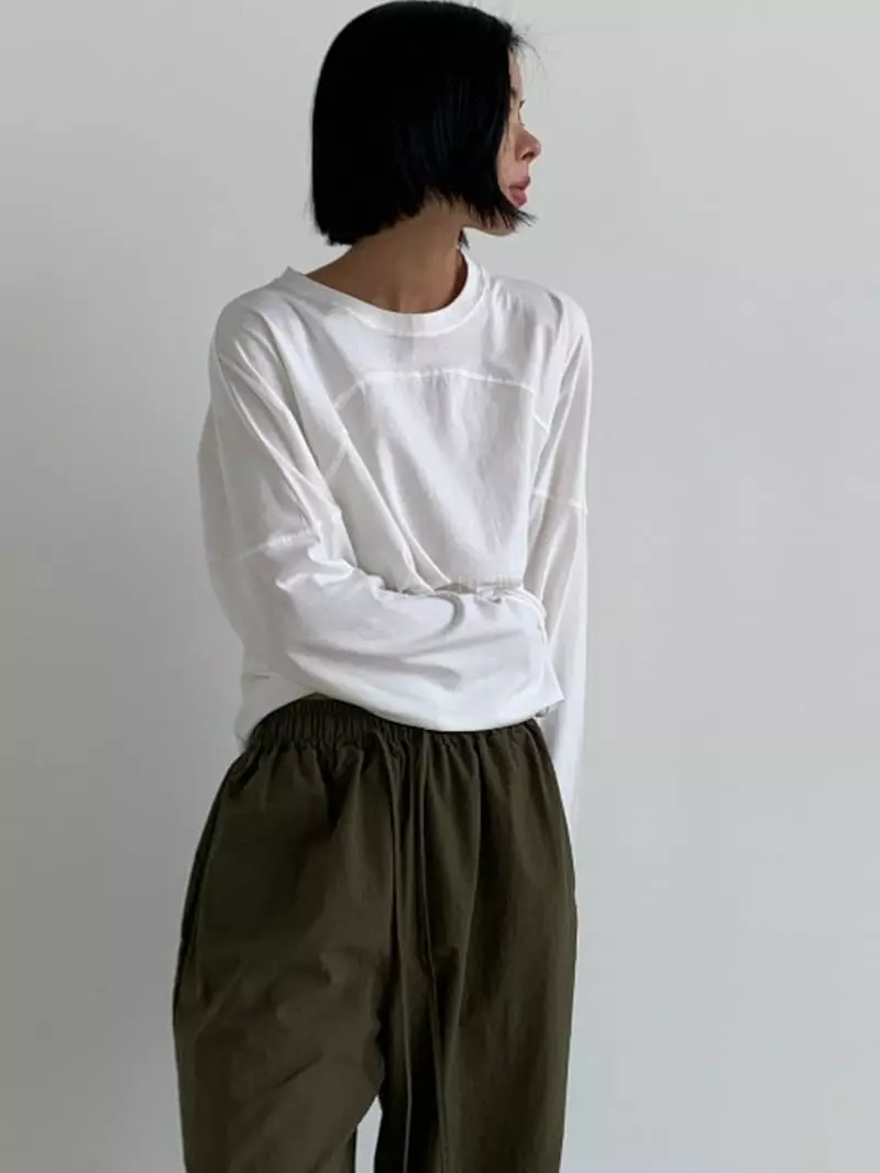 Level - Korean Women Fashion - #shopsmall - Wave Tee - 9