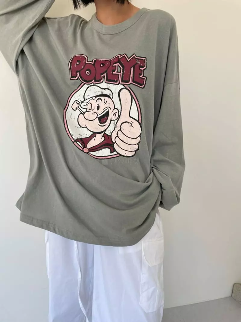 Level - Korean Women Fashion - #shopsmall - Popeye Tee - 2