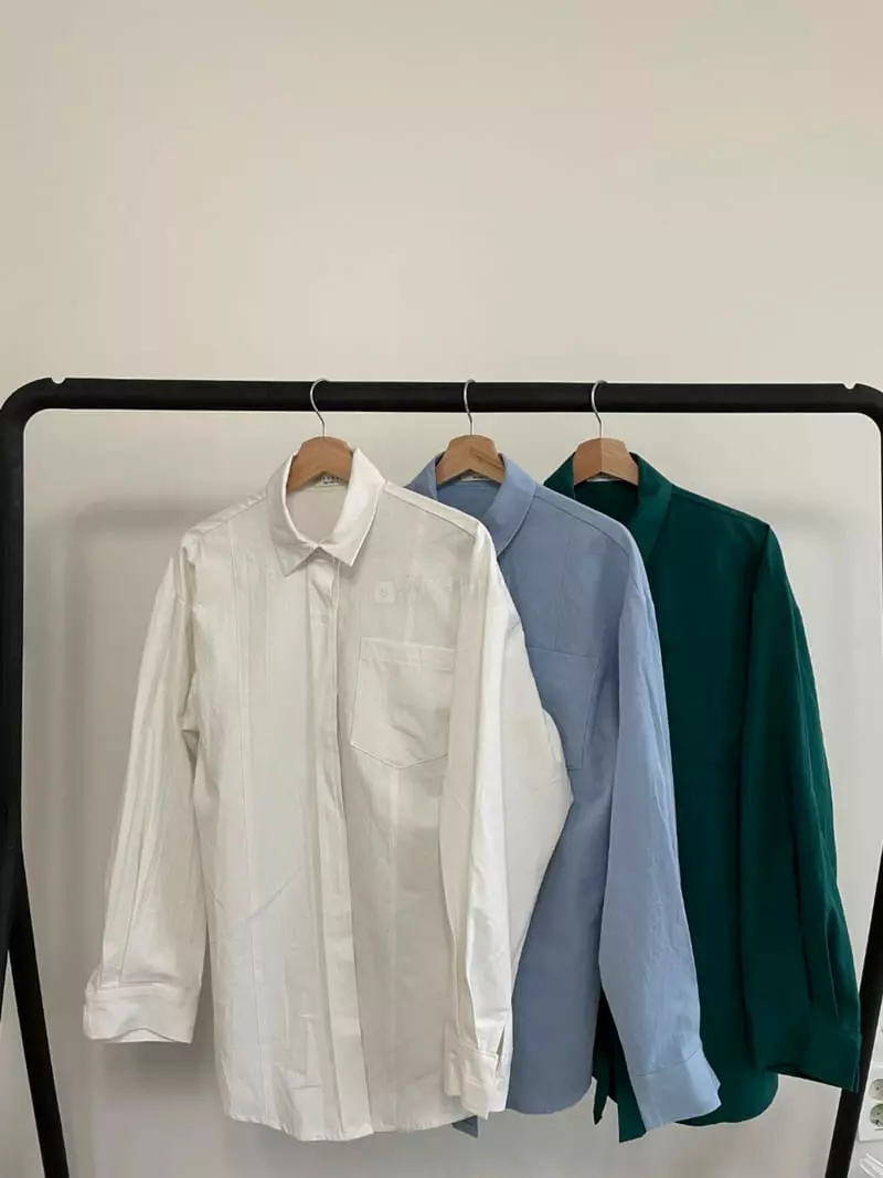 Level - Korean Women Fashion - #vintagekidsstyle - Combi Washing Shirt - 10