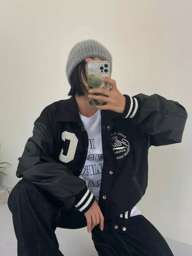 Level - Korean Women Fashion - #womensfashion - C Baseball Jumper - 2