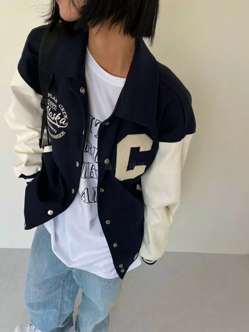 Level - Korean Women Fashion - #womensfashion - C Baseball Jumper - 6