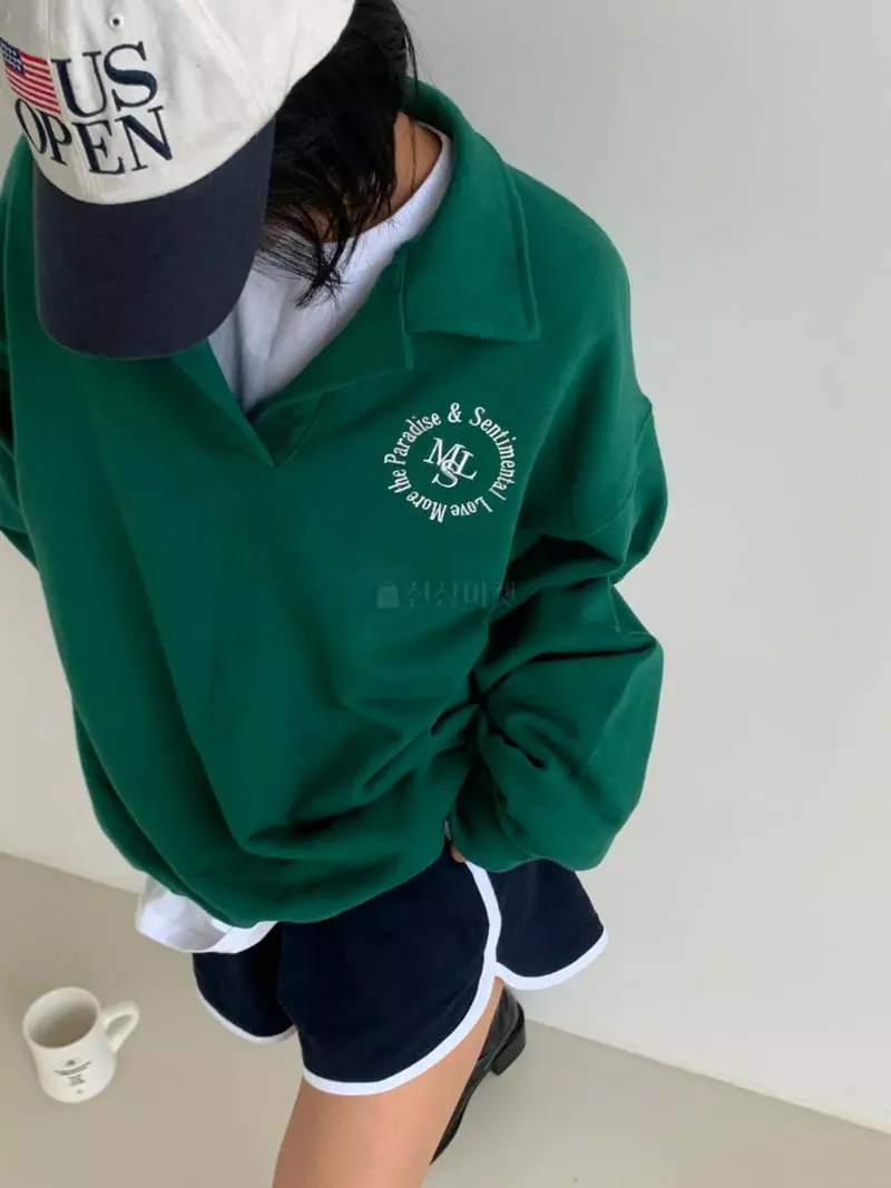 Level - Korean Women Fashion - #womensfashion - New M Collar Sweatshirt