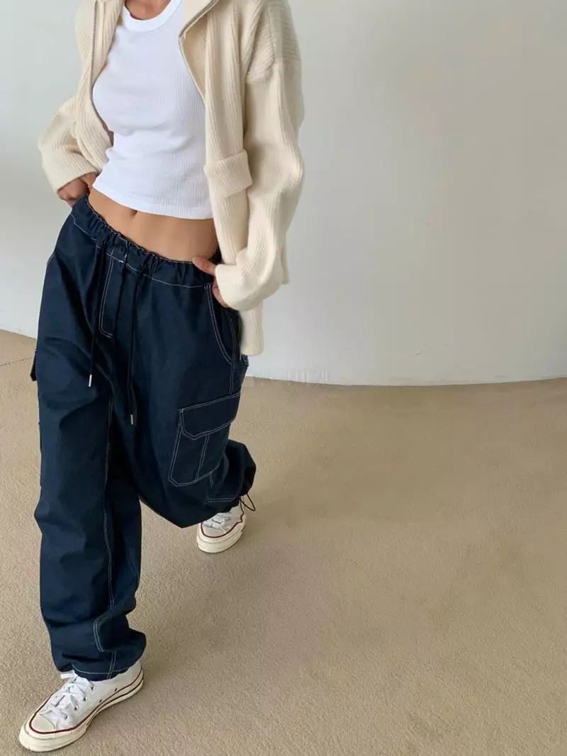 Level - Korean Women Fashion - #momslook - Wood Jeans - 4