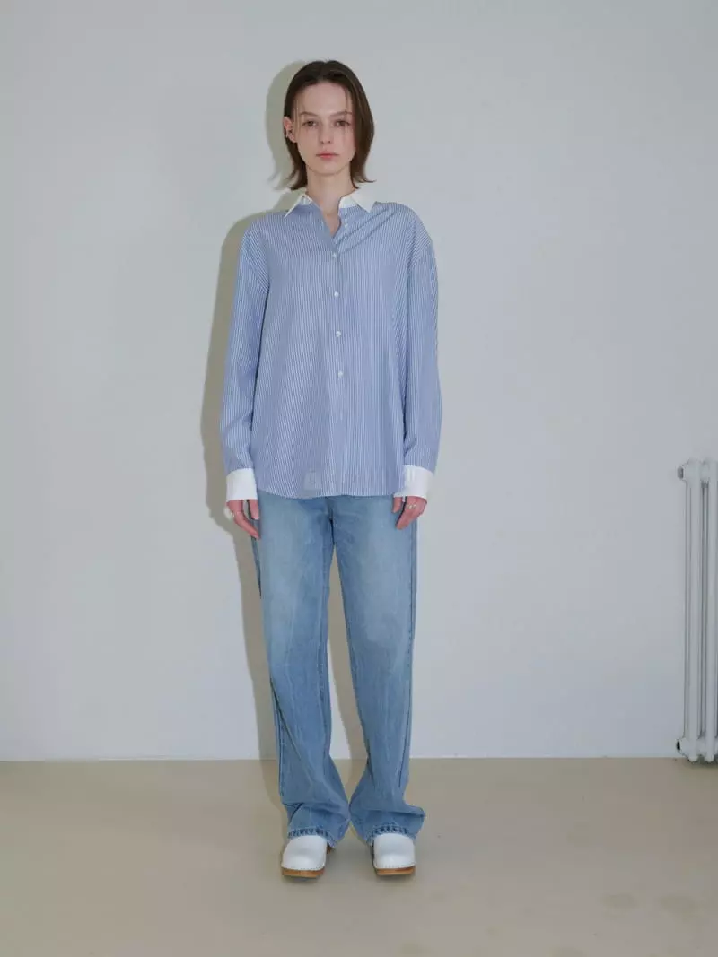Libre-Cestlavie - Korean Women Fashion - #momslook - Way Stripes Shirt - 3