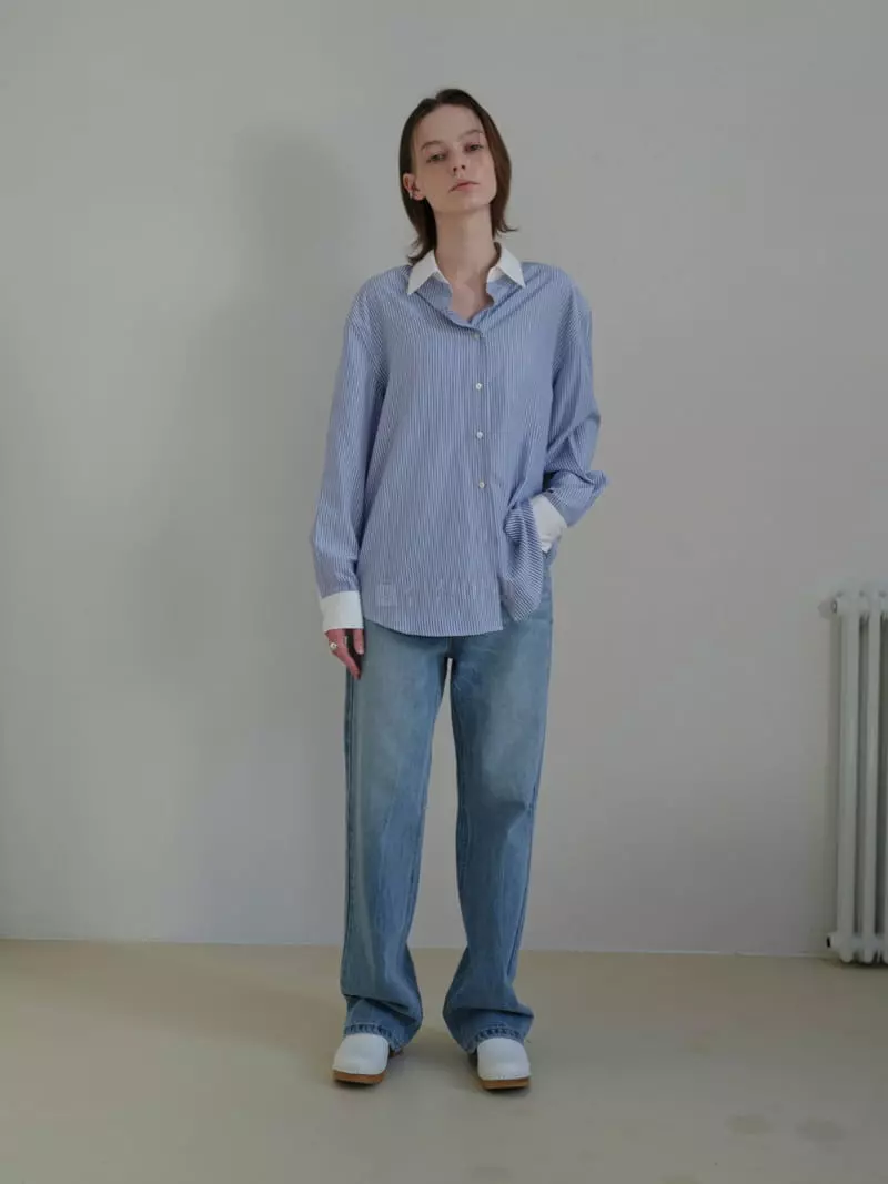 Libre-Cestlavie - Korean Women Fashion - #momslook - Way Stripes Shirt - 5