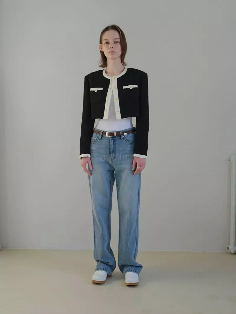 Libre-Cestlavie - Korean Women Fashion - #momslook - Elf Crop Jacket - 2