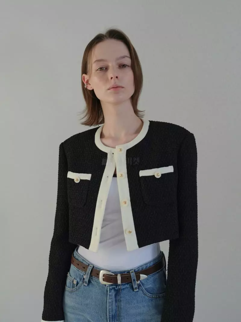 Libre-Cestlavie - Korean Women Fashion - #momslook - Elf Crop Jacket - 6