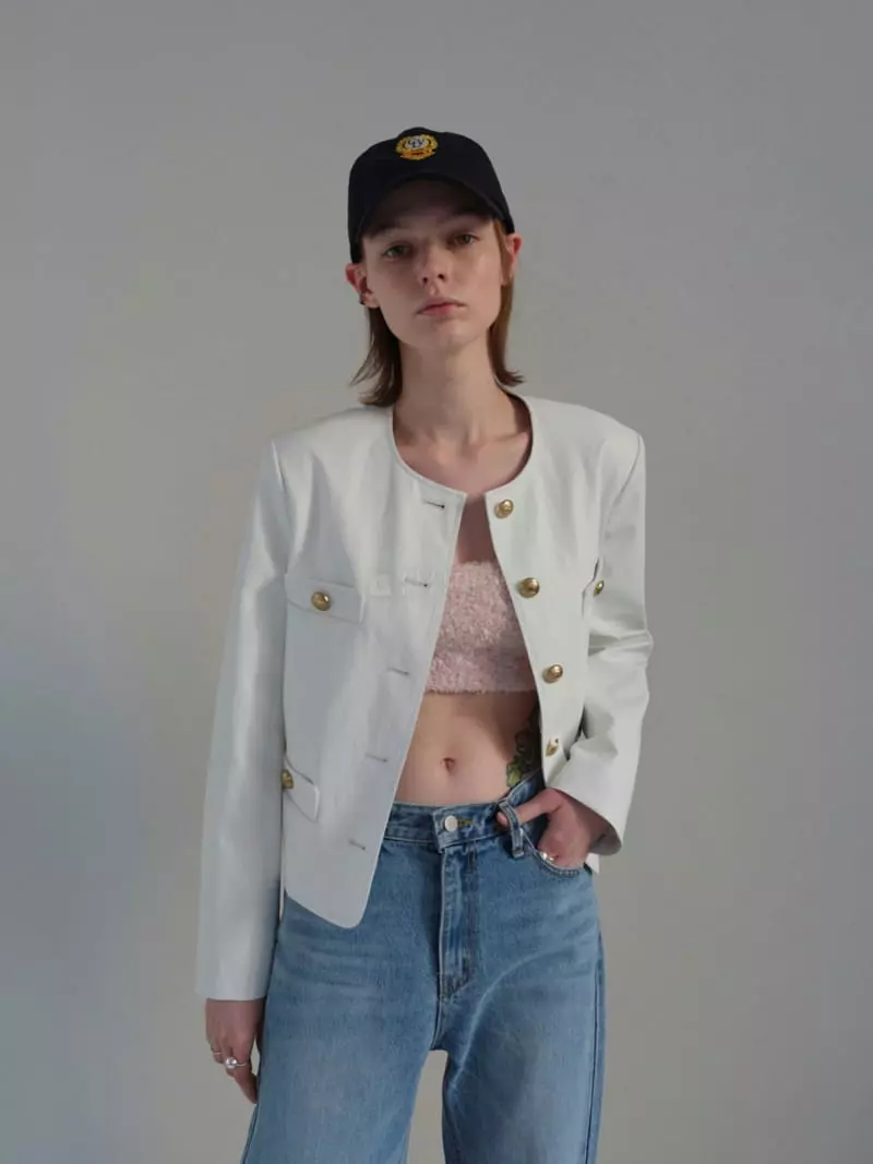 Libre-Cestlavie - Korean Women Fashion - #momslook - Eddin Round Neck Jacket - 6