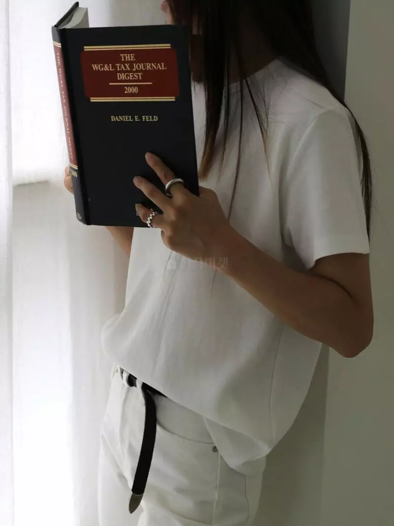 Libre-Cestlavie - Korean Women Fashion - #vintageinspired - Mer Short Sleeve Tee - 2