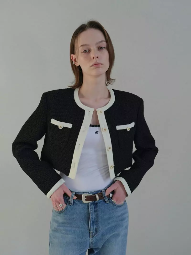 Libre-Cestlavie - Korean Women Fashion - #womensfashion - Elf Crop Jacket - 5