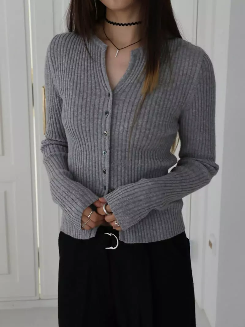 Libre-Cestlavie - Korean Women Fashion - #womensfashion - Beji Rib Cardigan - 3
