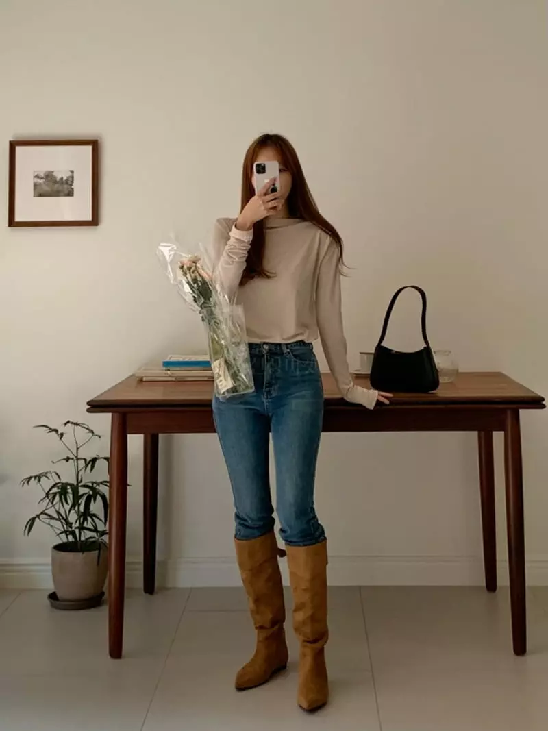 Likewater - Korean Women Fashion - #momslook - Olive Tencel Tee - 6