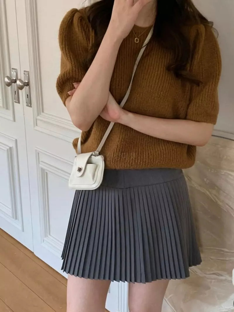 Likewater - Korean Women Fashion - #momslook - And U Wrinkle Skirt