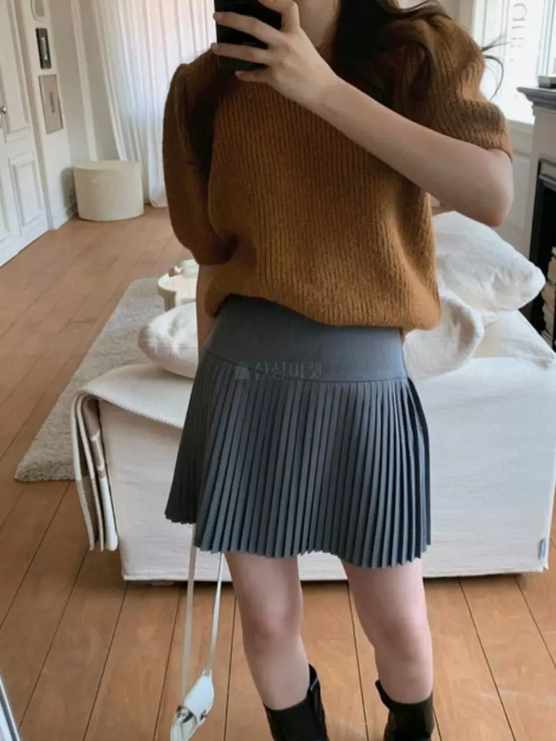 Likewater - Korean Women Fashion - #momslook - And U Wrinkle Skirt - 3