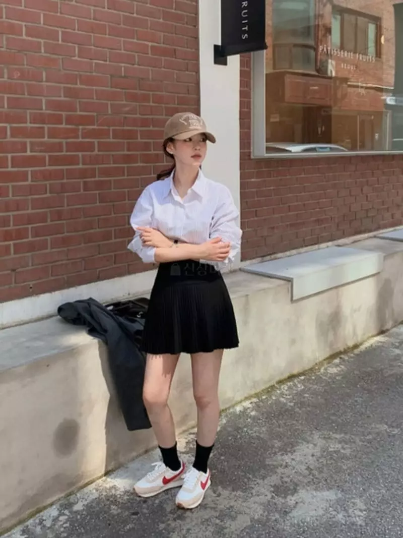 Likewater - Korean Women Fashion - #momslook - And U Wrinkle Skirt - 5