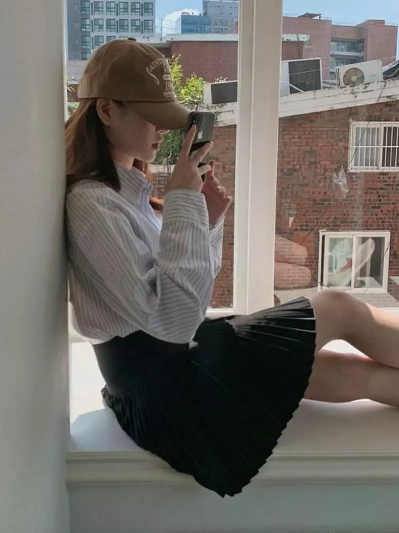 Likewater - Korean Women Fashion - #momslook - And U Wrinkle Skirt - 7