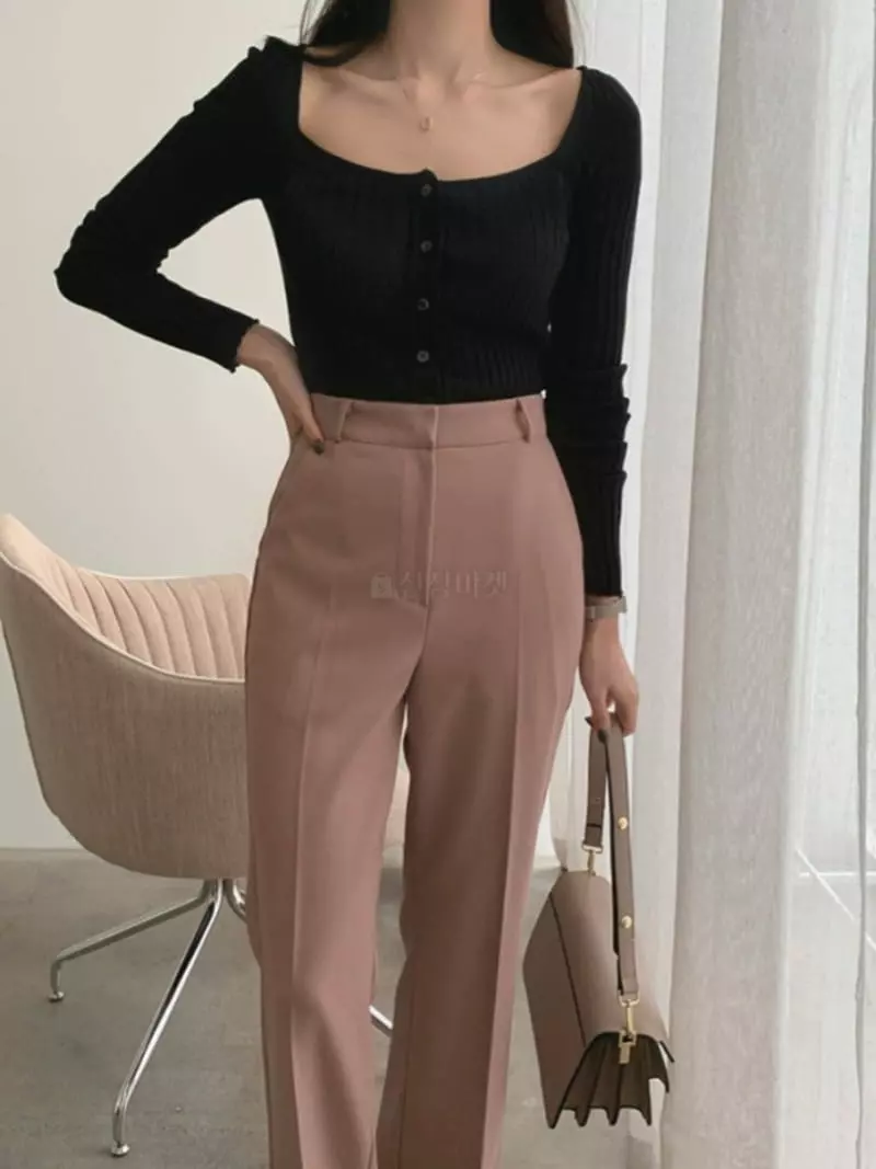 Likewater - Korean Women Fashion - #momslook - Madelen Square Knit Tee - 7