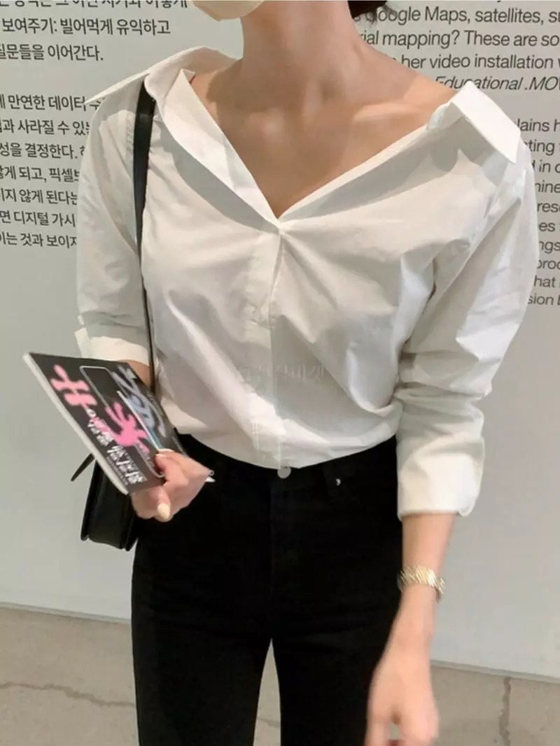 Likewater - Korean Women Fashion - #momslook - Rose Off Shirt - 8