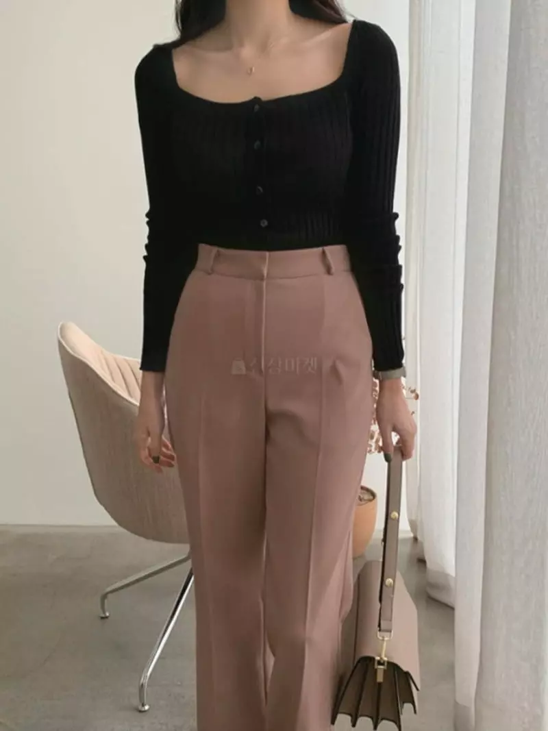 Likewater - Korean Women Fashion - #womensfashion - Madelen Square Knit Tee - 6