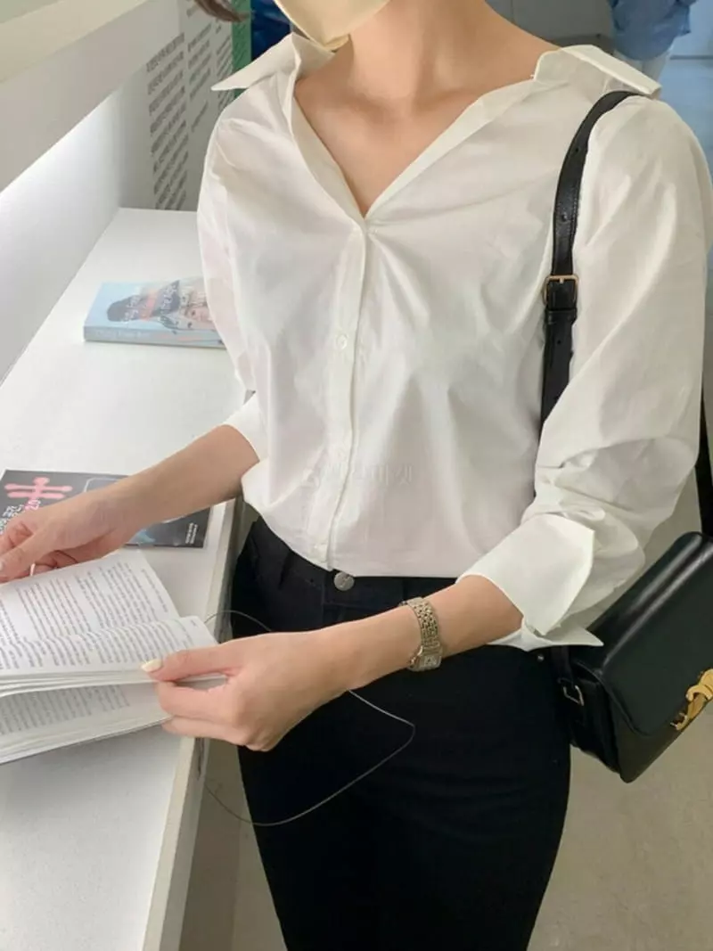 Likewater - Korean Women Fashion - #womensfashion - Rose Off Shirt - 5