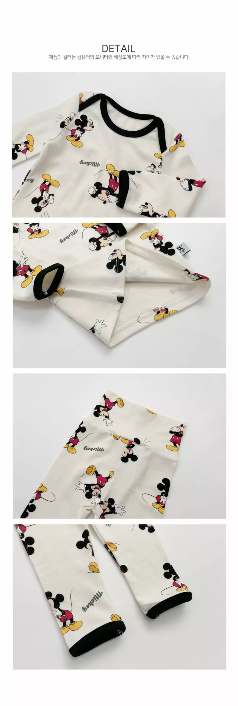 Lime & Blue - Korean Baby Fashion - #babyoninstagram - Disny Funny Mickey Baby Bodysuit Set - 6