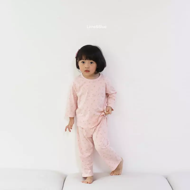 Lime & Blue - Korean Children Fashion - #littlefashionista - Organic Autumn Floral Easywear - 5