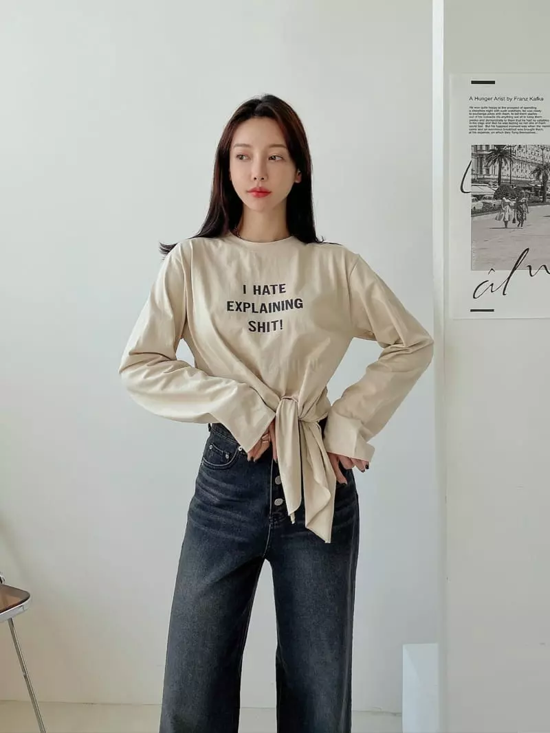 Lissom - Korean Women Fashion - #momslook - Ggomang Tee - 3