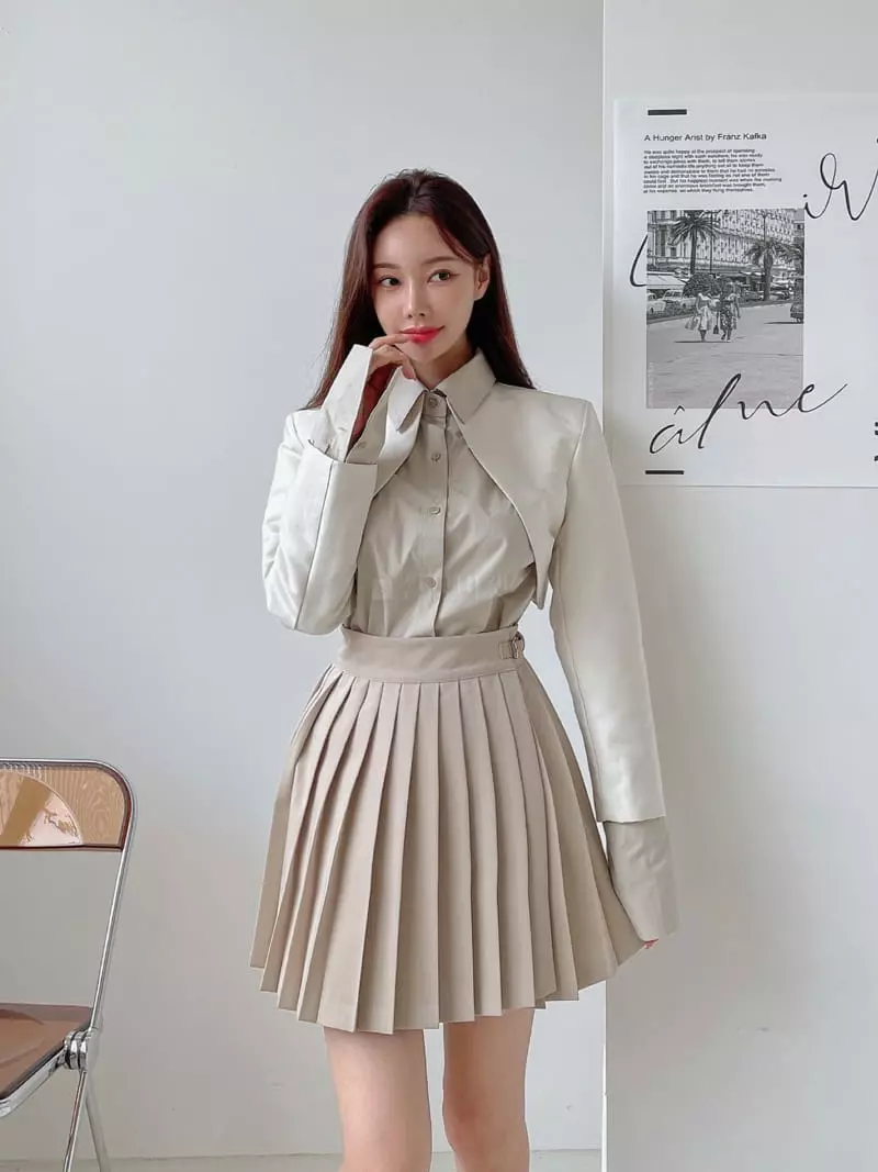 Lissom - Korean Women Fashion - #restrostyle - Wrinkle Skirt - 4