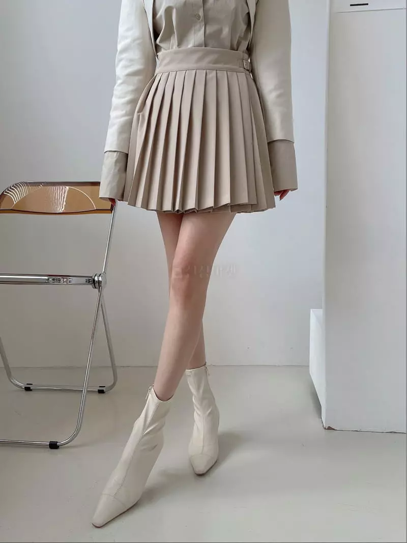 Lissom - Korean Women Fashion - #thatsdarling - Wrinkle Skirt - 6