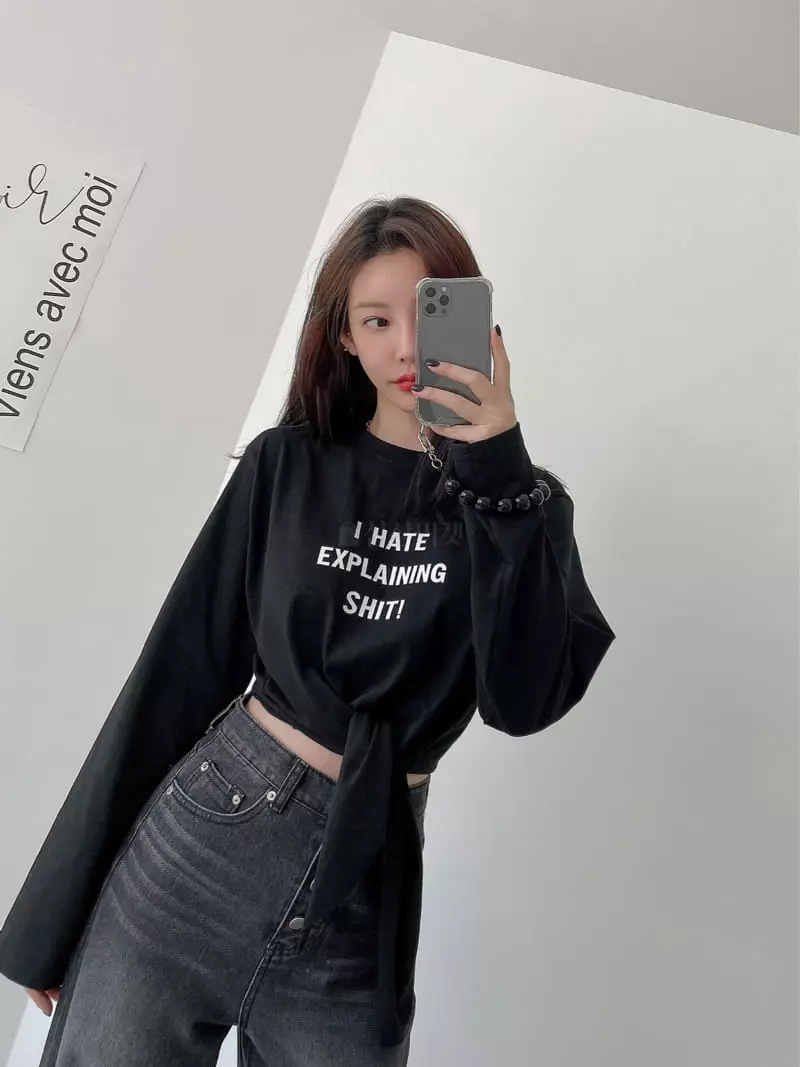 Lissom - Korean Women Fashion - #womensfashion - Ggomang Tee - 6