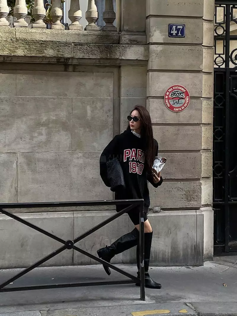Liveaid - Korean Women Fashion - #womensfashion - Paris Hoody - 4