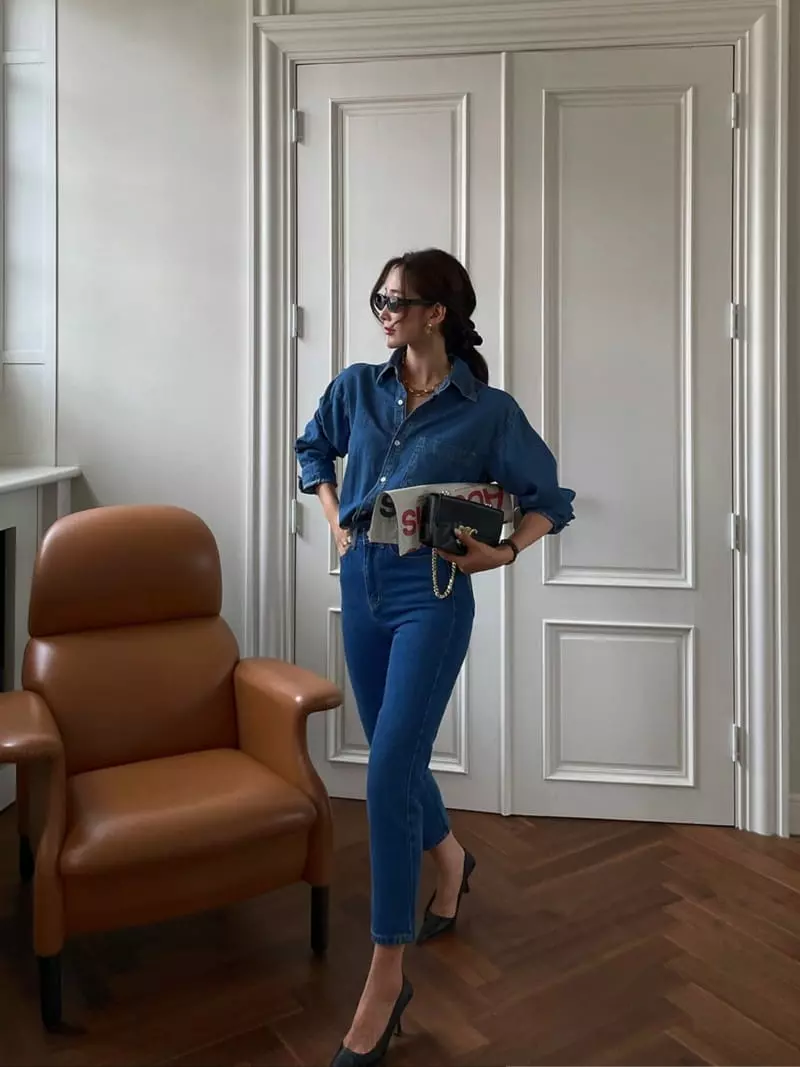 Liveaid - Korean Women Fashion - #momslook - Taper Jeans - 9