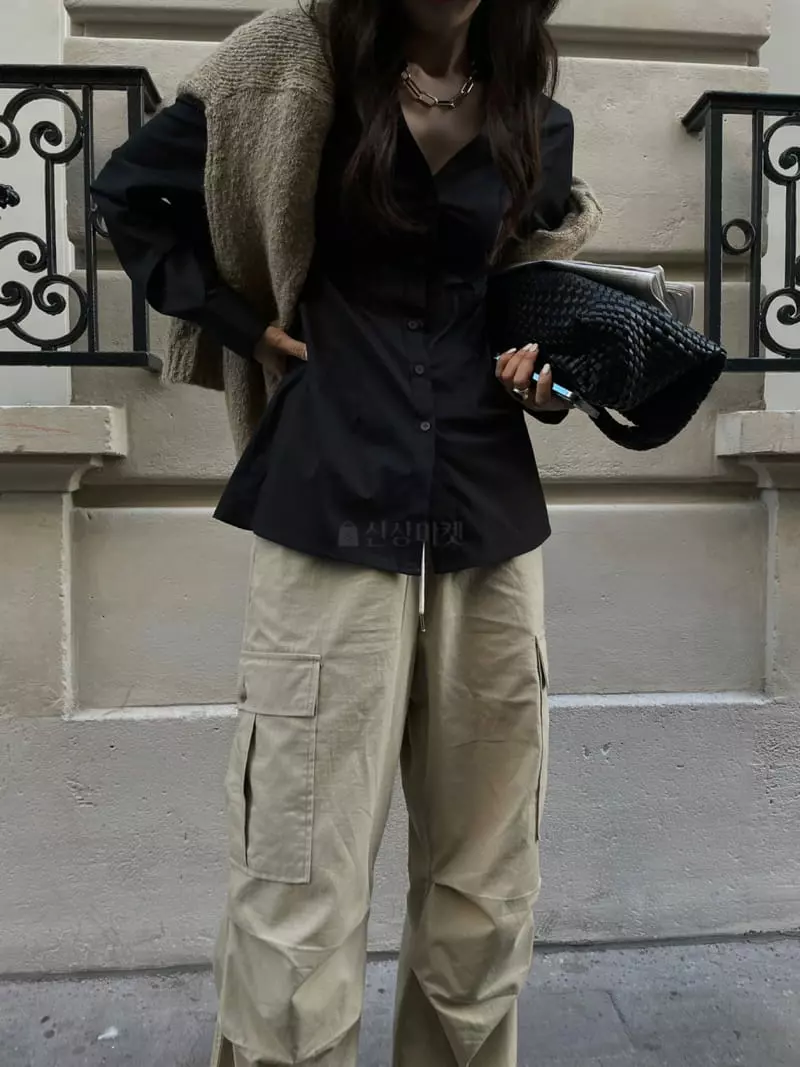 Liveaid - Korean Women Fashion - #momslook - Lip Pocket Pants - 6