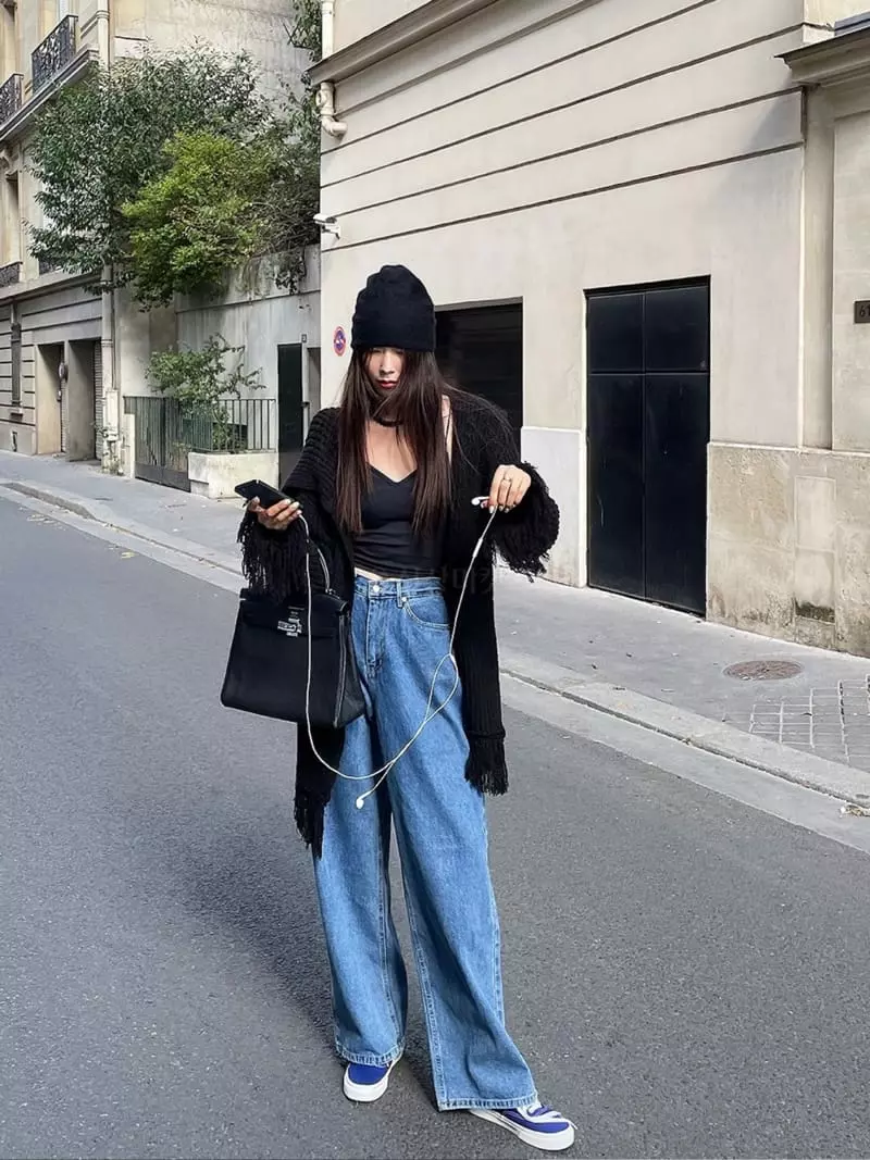 Liveaid - Korean Women Fashion - #momslook - Loose Jeans - 11