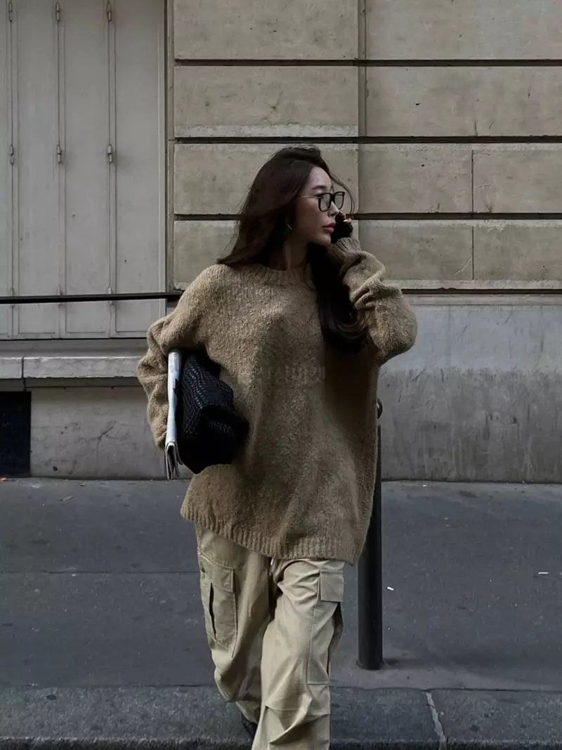 Liveaid - Korean Women Fashion - #momslook - Donut Knit Tee - 10