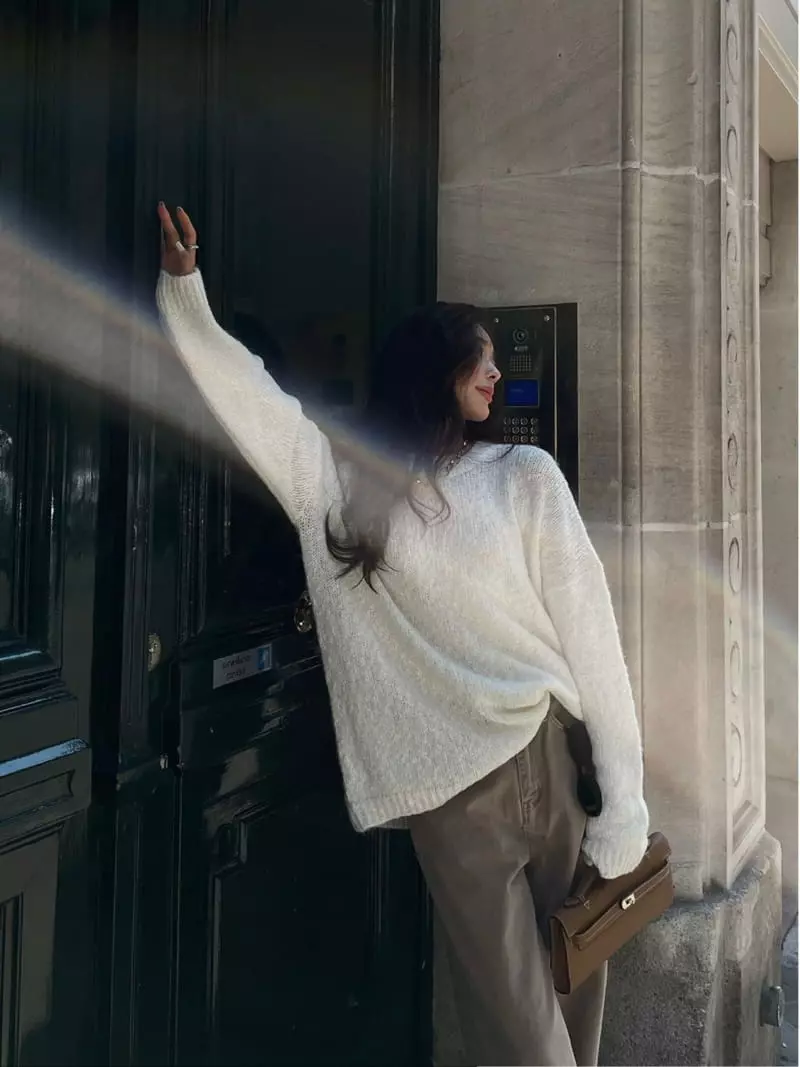 Liveaid - Korean Women Fashion - #momslook - Donut Knit Tee - 12