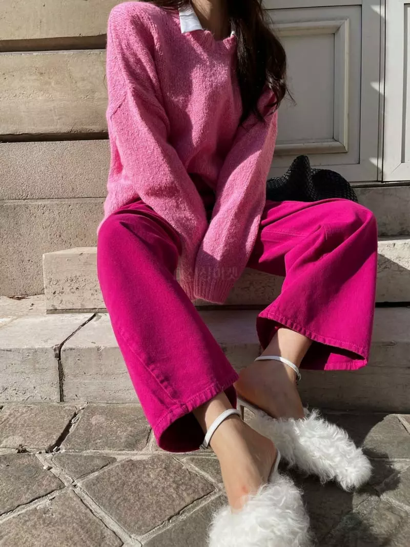 Liveaid - Korean Women Fashion - #womensfashion - Donut Knit Tee - 4