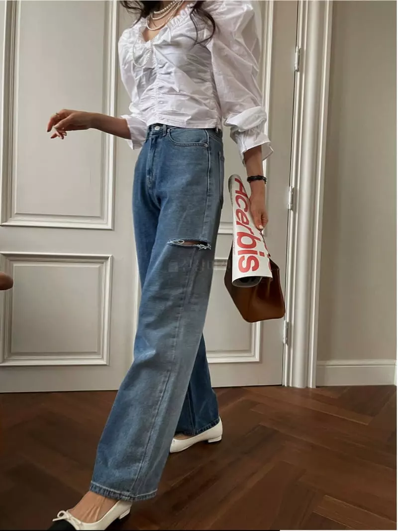 Liveaid - Korean Women Fashion - #momslook - Gradation Jeans
