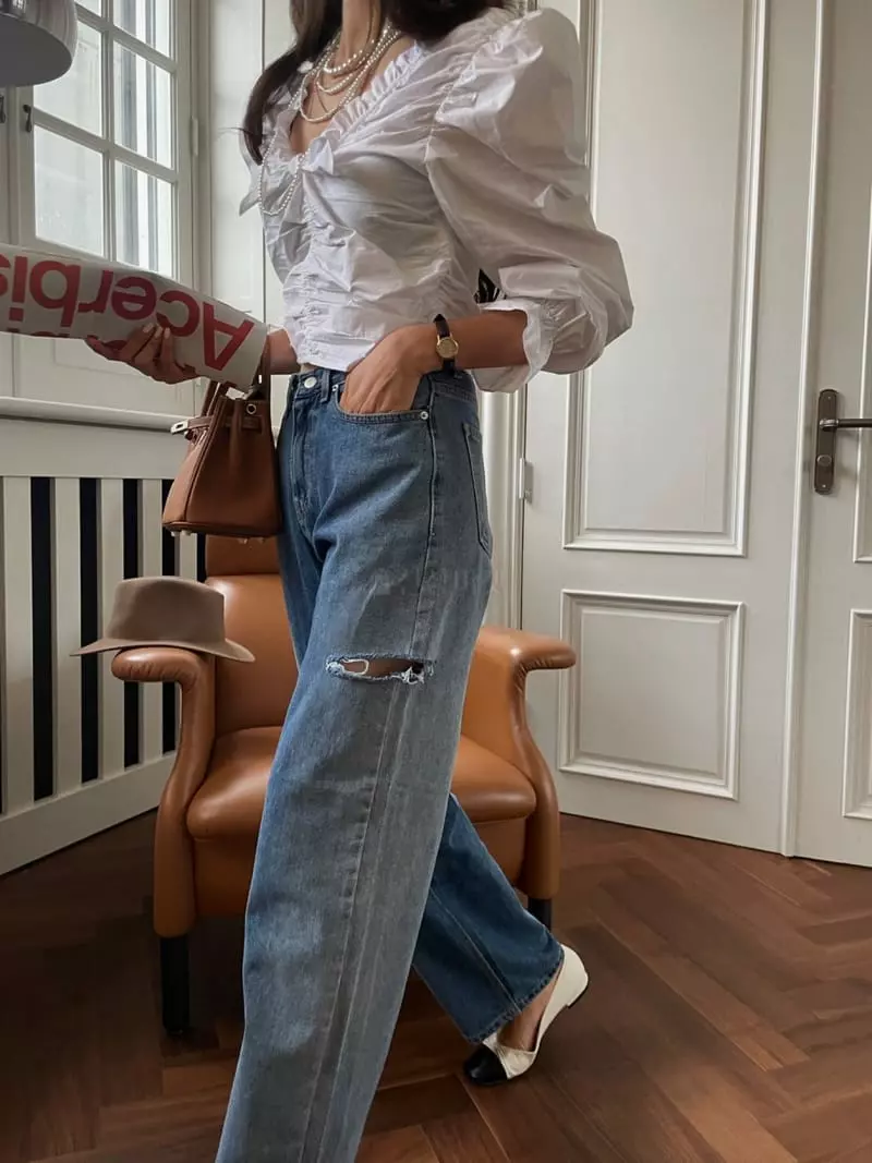 Liveaid - Korean Women Fashion - #momslook - Gradation Jeans - 3