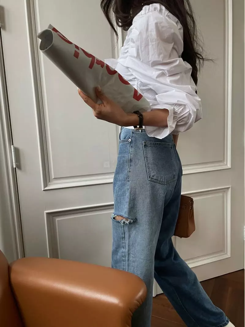 Liveaid - Korean Women Fashion - #momslook - Gradation Jeans - 7