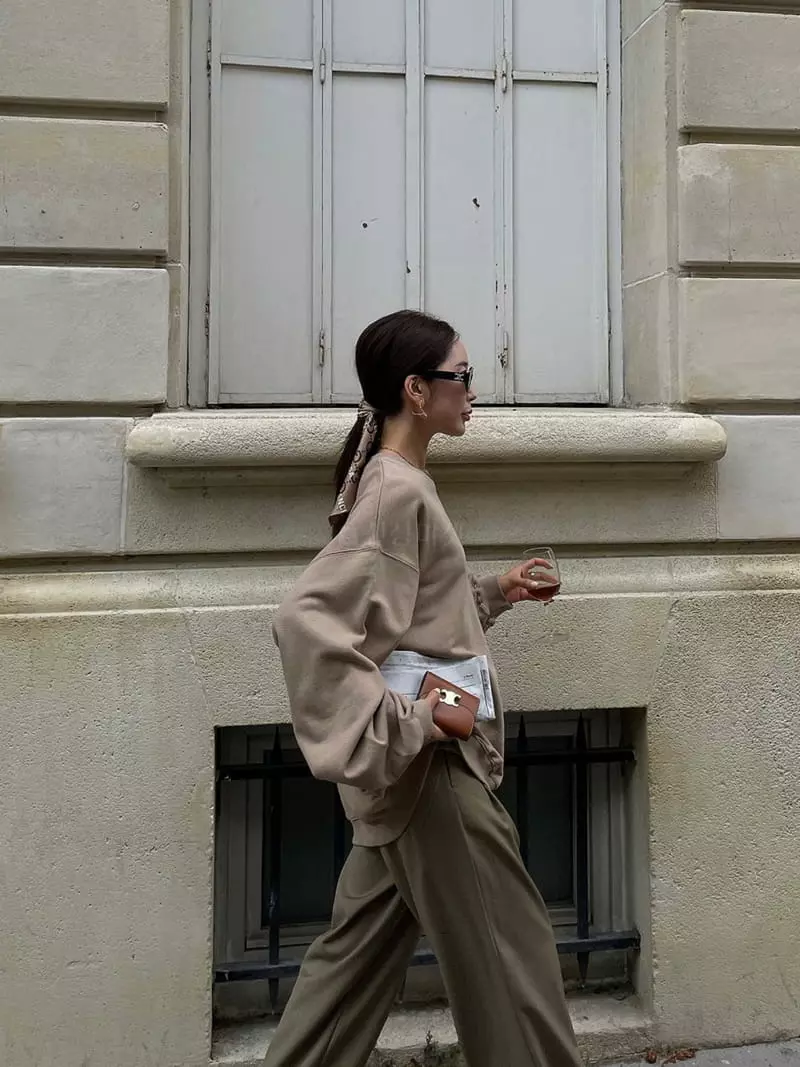 Liveaid - Korean Women Fashion - #restrostyle - Basic Sweatshirt - 7