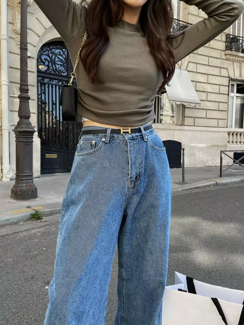 Liveaid - Korean Women Fashion - #shopsmall - Loose Jeans - 2