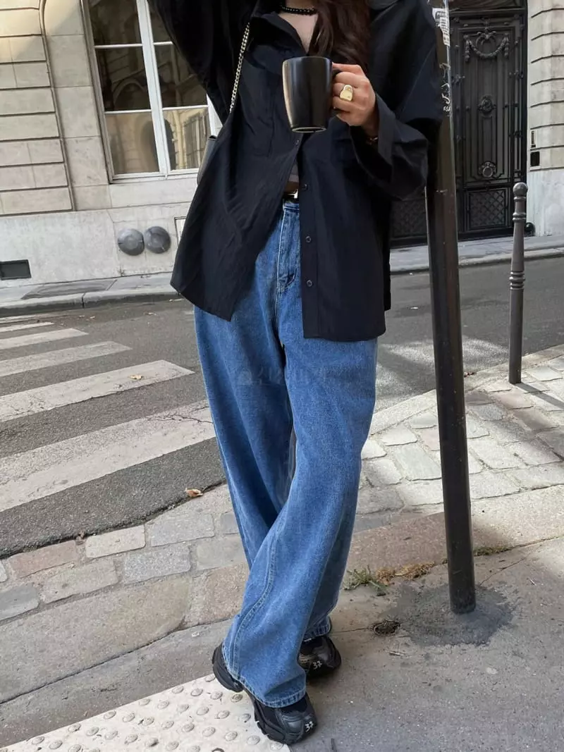 Liveaid - Korean Women Fashion - #thatsdarling - Loose Jeans - 4