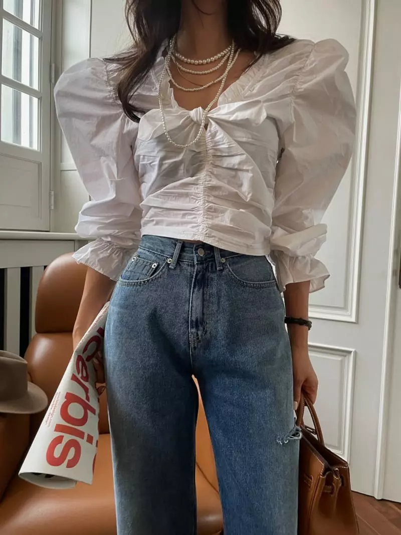 Liveaid - Korean Women Fashion - #vintageinspired - Petit Blouse - 9