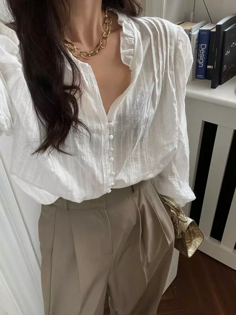 Liveaid - Korean Women Fashion - #momslook - Esabell Blouse - 4
