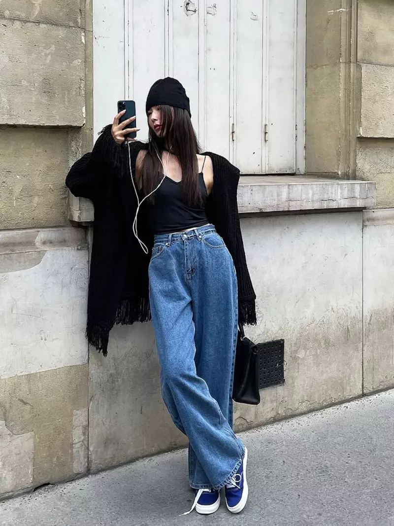 Liveaid - Korean Women Fashion - #womensfashion - Loose Jeans - 10