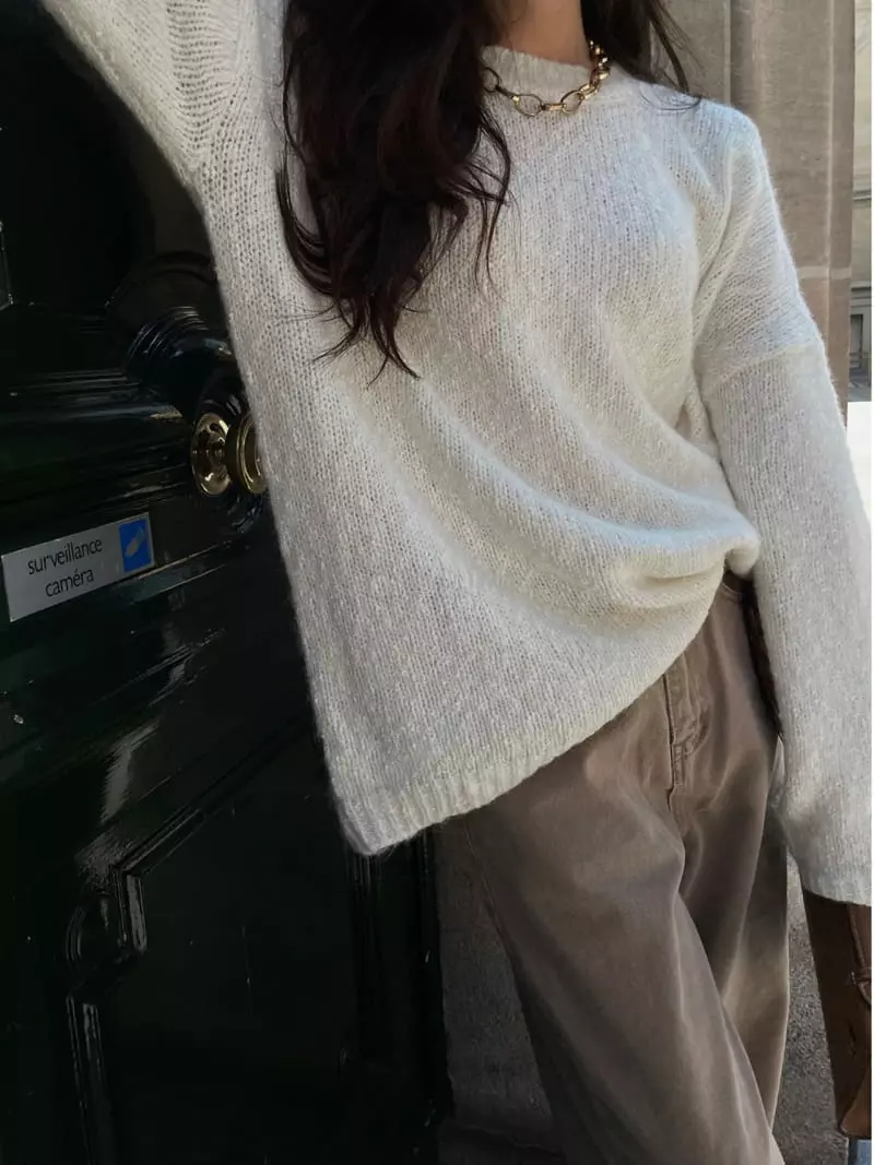 Liveaid - Korean Women Fashion - #womensfashion - Donut Knit Tee - 11